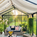 Rideau de toit blanc - double face - 1 rangée pour les serres de jardin BloomCabin