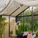 Rideau de toit blanc - double face - 1 rangée pour les serres de jardin BloomCabin