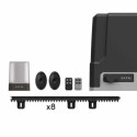Kit motorisation portail coulissant connecté 500kg 8m Extel - Aluminium et plastique recyclés avec télécommandes et feu clig