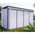 Kit de gouttière pour abri de jardin modulaire isolé 5x3m ou 6x3m blanc - Everbox