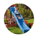 Cabane pour enfants en bois séché lasuré - toboggan bleu MY SIDE - FUNGOO