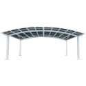 Carport double 30m² en aluminium laqué blanc et polycarbonate transparent EAGLE - X-METAL
