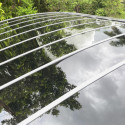 Carport double 30m² en aluminium laqué blanc et polycarbonate transparent EAGLE - X-METAL