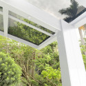 Carport double 30m² en aluminium laqué blanc et polycarbonate transparent EAGLE - X-METAL