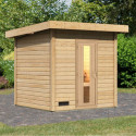 Sauna d’extérieur en bois brut Hytti 2 - 4 places - 38mm - KARIBU