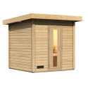 Sauna d’extérieur en bois brut Hytti 2 - 4 places - 38mm - KARIBU