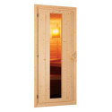 Sauna d’extérieur en bois brut Hytti 2 - 4 places 38mm - poêle 9KW ctrl intégré - KARIBU
