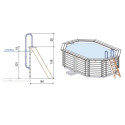 Piscine en bois Nemo 430x300cm - H.118cm - fixations à sceller - Altanka
