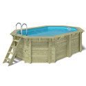 Piscine en bois Nemo 430x300cm - H.118cm - fixations à visser - Altanka