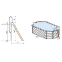 Piscine en bois Nemo 579x349cm - H.145cm - fixations à visser - Altanka