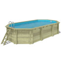 Piscine en bois Nemo 730x397cm - H.145cm - fixations à visser - Altanka