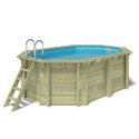 Piscine en bois Nemo 430x300cm - H.131cm - cadre en métal - Altanka