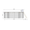 Piscine en bois Nemo 430x300cm - H.131cm - cadre en métal - Altanka