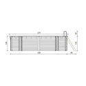 Piscine en bois Nemo 579x349cm - H.145cm - cadre en métal - Altanka