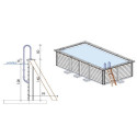 Piscine en bois Aqua 700x375cm - H.145cm - fixations à sceller - Altanka