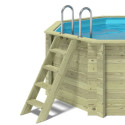 Piscine en bois Aqua 700x375cm - H.145cm - fixations à sceller - Altanka
