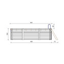 Piscine en bois Aqua 465x285cm - H.124cm - fixations à visser - Altanka