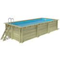 Piscine en bois Aqua 610x285cm - H.131cm - fixations à visser - Altanka	
