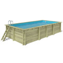 Piscine en bois Aqua 700x375cm - H.145cm - fixations à visser - Altanka	