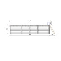 Piscine en bois Aqua 700x375cm - H.145cm - fixations à visser - Altanka	