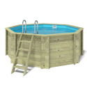 Piscine en bois Coral 325x325cm - H.118cm - autoportante - Altanka