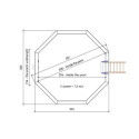 Piscine en bois Coral 325x325cm - H.118cm - autoportante - Altanka