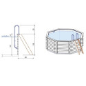 Piscine en bois Coral 325x325cm - H.118cm - autoportante - Altanka