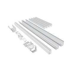 Kit de gouttière pour abri de jardin modulaire isolé 5x3m ou 6x3m blanc - Everbox