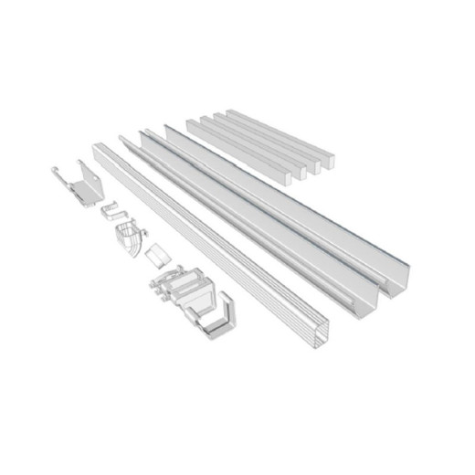Kit de gouttière pour abri de jardin modulaire isolé 5x3m ou 6x3m blanc - Everbox