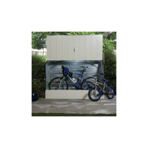 Abri vélos en métal 1750L crème 1,74m² Trimetals
