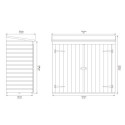 Coffre abri multifonctions en bois 2000L Rowlinson