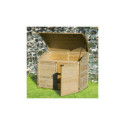 Coffre en bois traité autoclave teinté marron 1200L