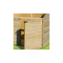 Coffre en bois traité autoclave teinté marron 1200L