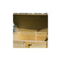 Coffre en bois traité autoclave teinté marron 1200L