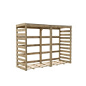 Abri bûches en bois traité vert - 238x82cm - Colombus - Forest Style
