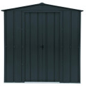 Abri de jardin gris en métal imitation bois 2,48m² sécurisé - Duramax