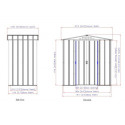 Abri de jardin gris en métal imitation bois 2,48m² sécurisé - Duramax