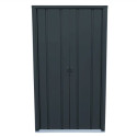 Abri de jardin gris en métal imitation bois 2,48m² sécurisé - Duramax