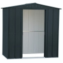 Abri de jardin gris en métal imitation bois 2,48m² sécurisé - Duramax