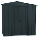 Abri de jardin gris en métal imitation bois 2,48m² sécurisé - Duramax