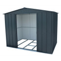 Abri de jardin gris en métal imitation bois 4,75m² sécurisé - Duramax