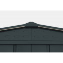 Abri de jardin gris en métal imitation bois 4,75m² sécurisé - Duramax