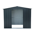Abri de jardin gris en métal imitation bois 4,75m² sécurisé - Duramax