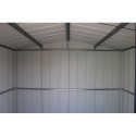 Abri de jardin gris en métal imitation bois 4,75m² sécurisé - Duramax