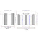 Abri de jardin gris en métal imitation bois 7,75m² sécurisé - Duramax