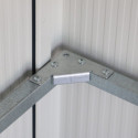 Abri de jardin gris en métal imitation bois 7,75m² sécurisé - Duramax