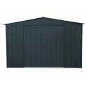 Abri de jardin gris en métal imitation bois 7,75m² sécurisé - Duramax