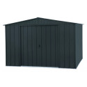 Abri de jardin gris en métal imitation bois 7,75m² sécurisé - Duramax