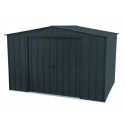 Abri de jardin gris en métal imitation bois 7,75m² sécurisé - Duramax