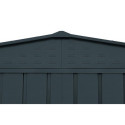 Abri de jardin gris en métal imitation bois 7,75m² sécurisé - Duramax